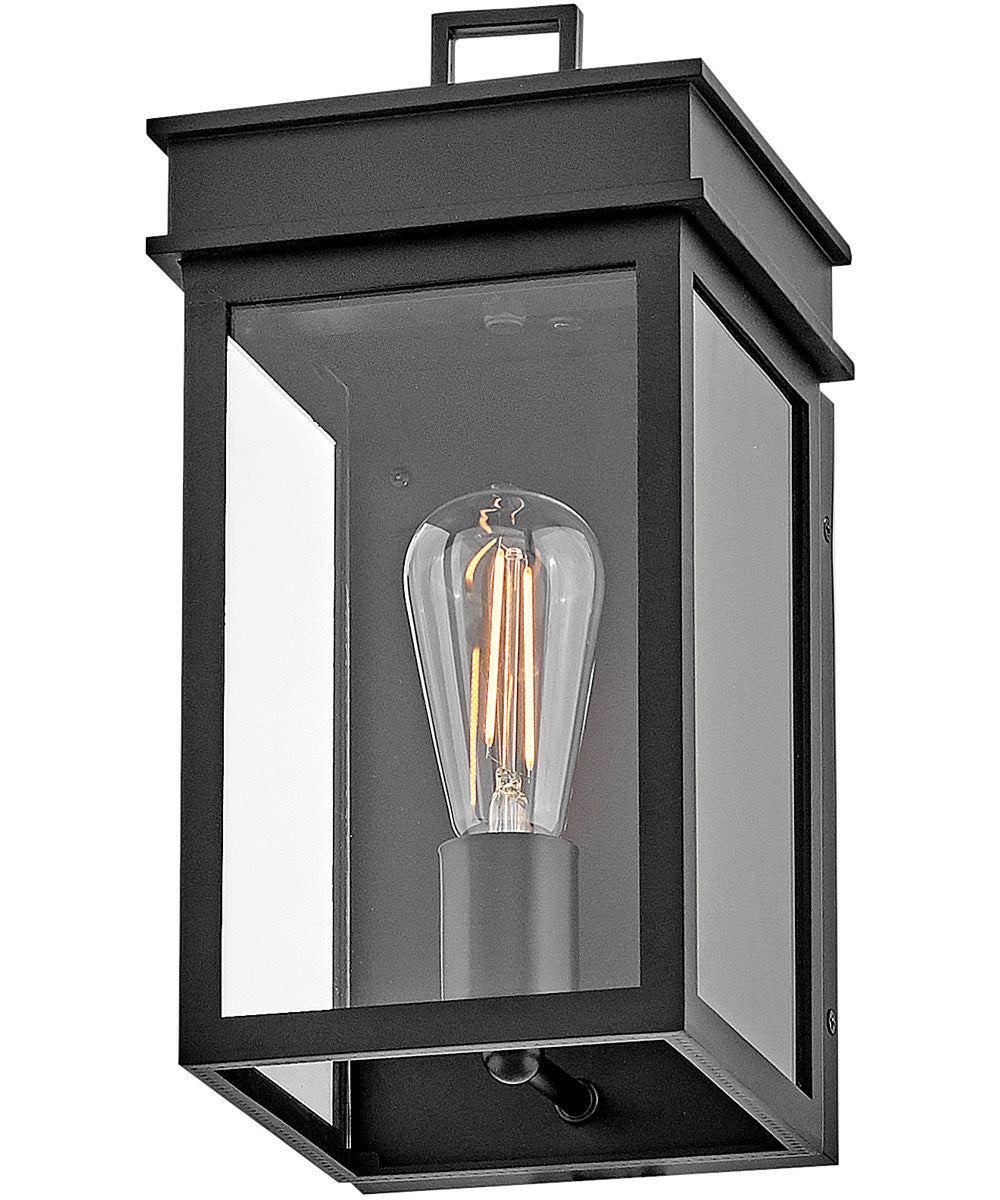 Cole 1-Light Medium Wall Mount Lantern in Black