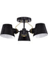 Baxter 3-Light Close-to-Ceiling Black / Burnished Brass
