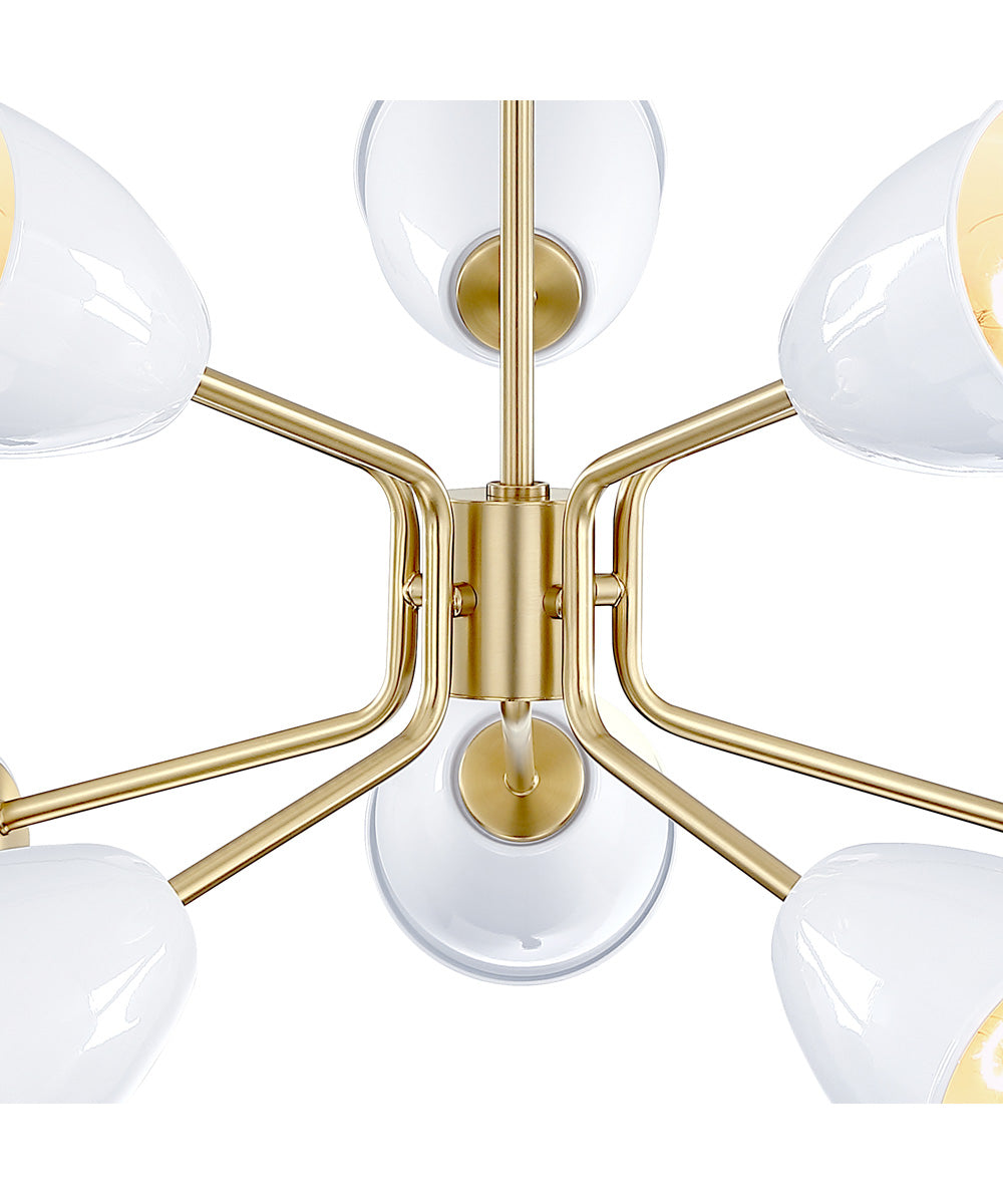 Biba 10 Light Chandelier  Brushed Gold
