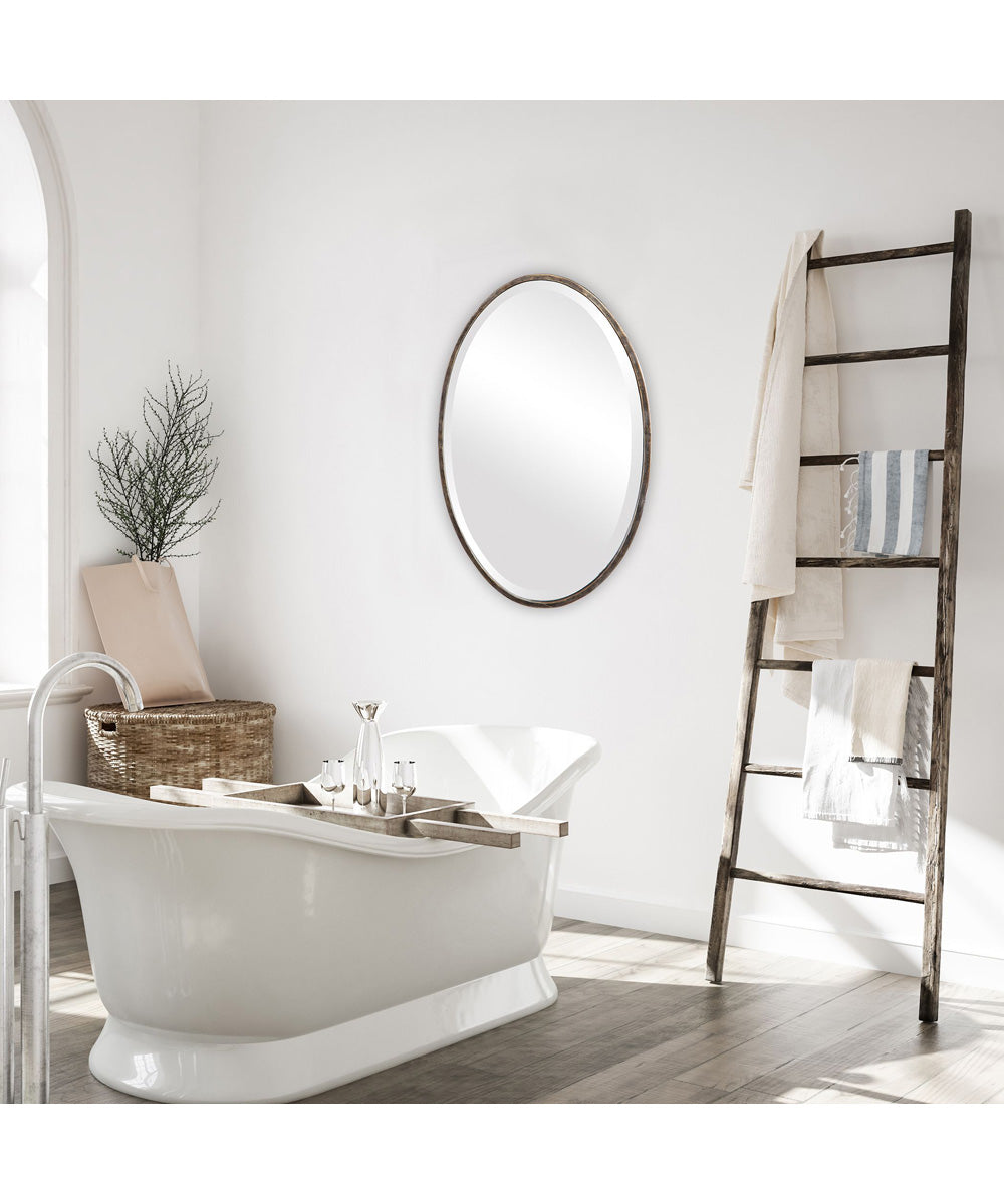 18x28" Wall Mirror in Rich Dark Bronze with Gold