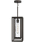 Shaw 17 Inch 1 Light Outdoor Pendant with Clear Glass Antique Bronze