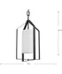 Vertex 1-Light Etched White Foyer Light Matte Black