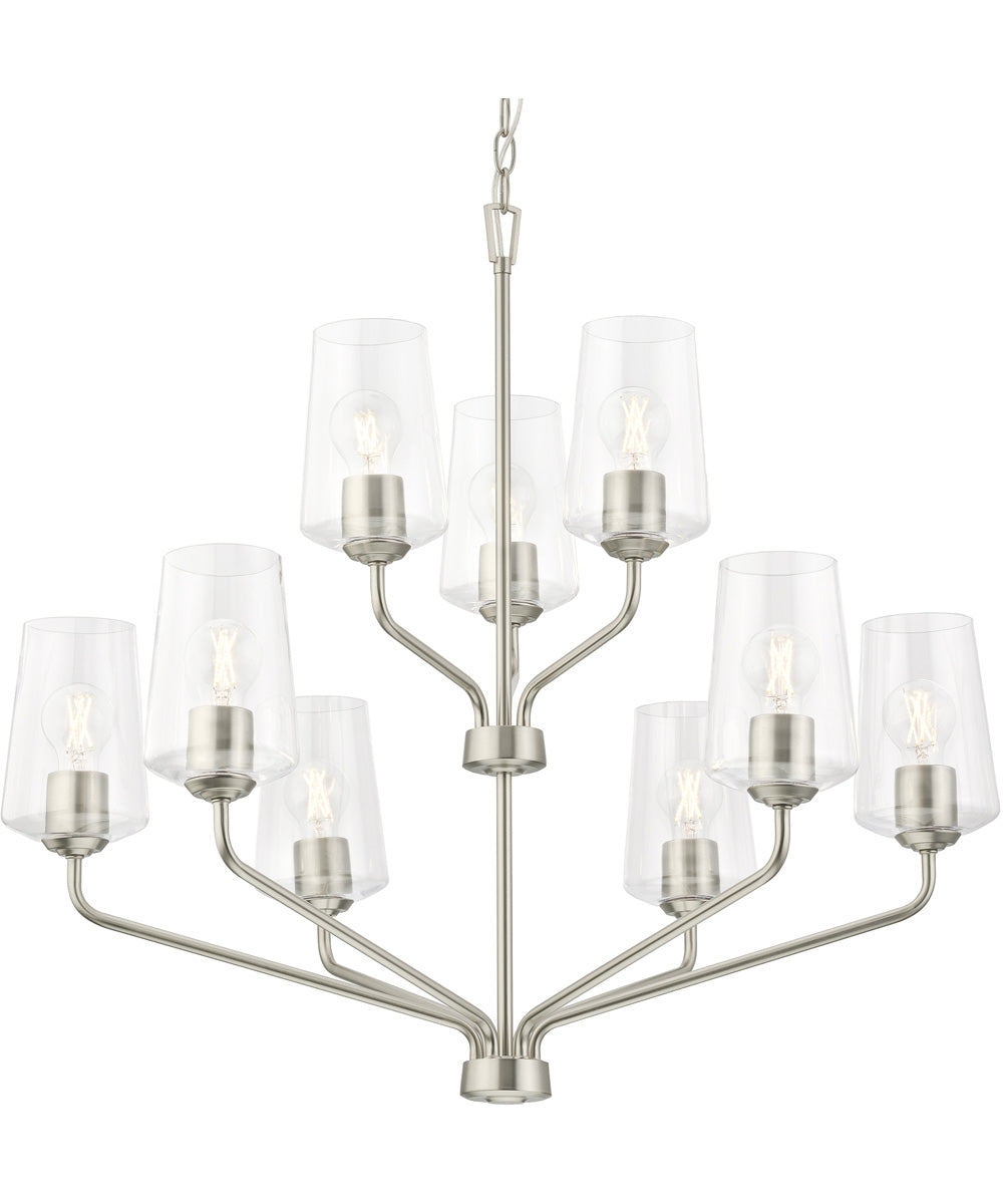 Celino 9-Light Chandelier Brushed Nickel