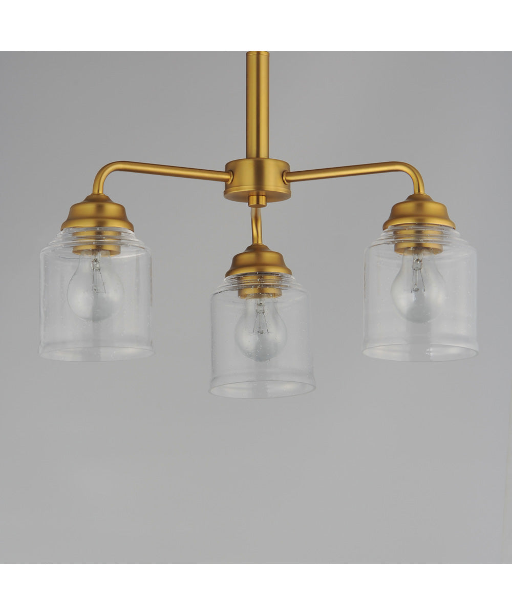 Acadia 3-Light Semi-Flush Mount/Chandelier Natural Aged Brass
