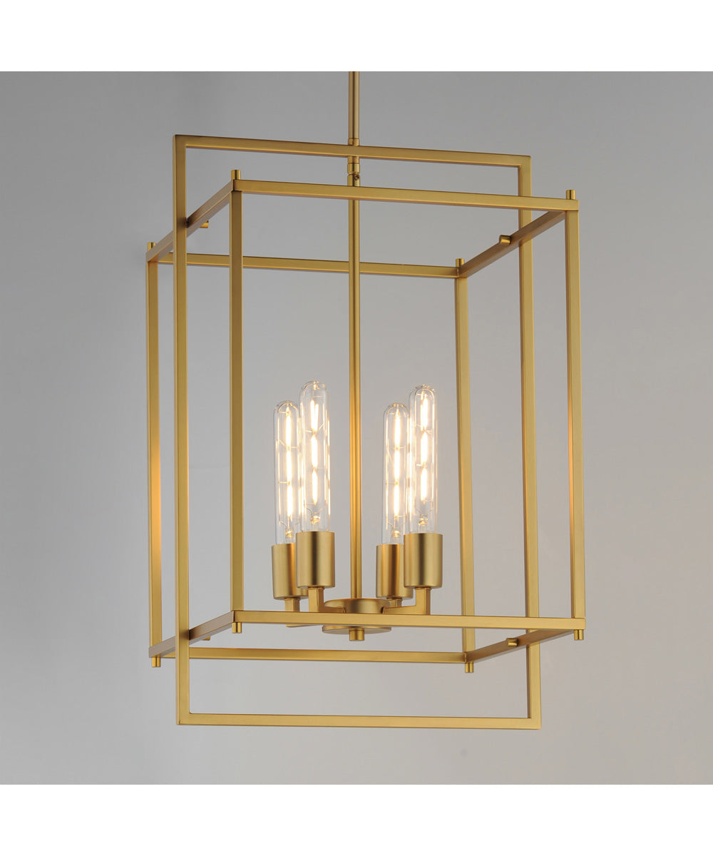 Gridline Large Pendant Natural Aged Brass