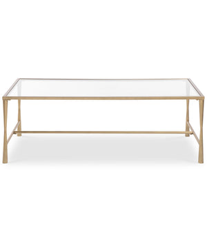 Accent Furniture with Tempered Glass Top Antique Gold