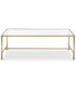 Accent Furniture with Tempered Glass Top Antique Gold