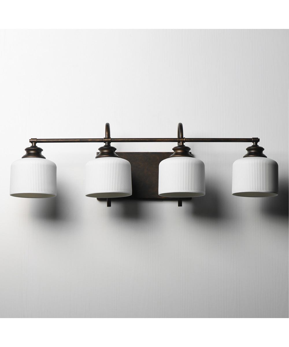Bisque 4-Light Bath Vanity Oil Rubbed Bronze