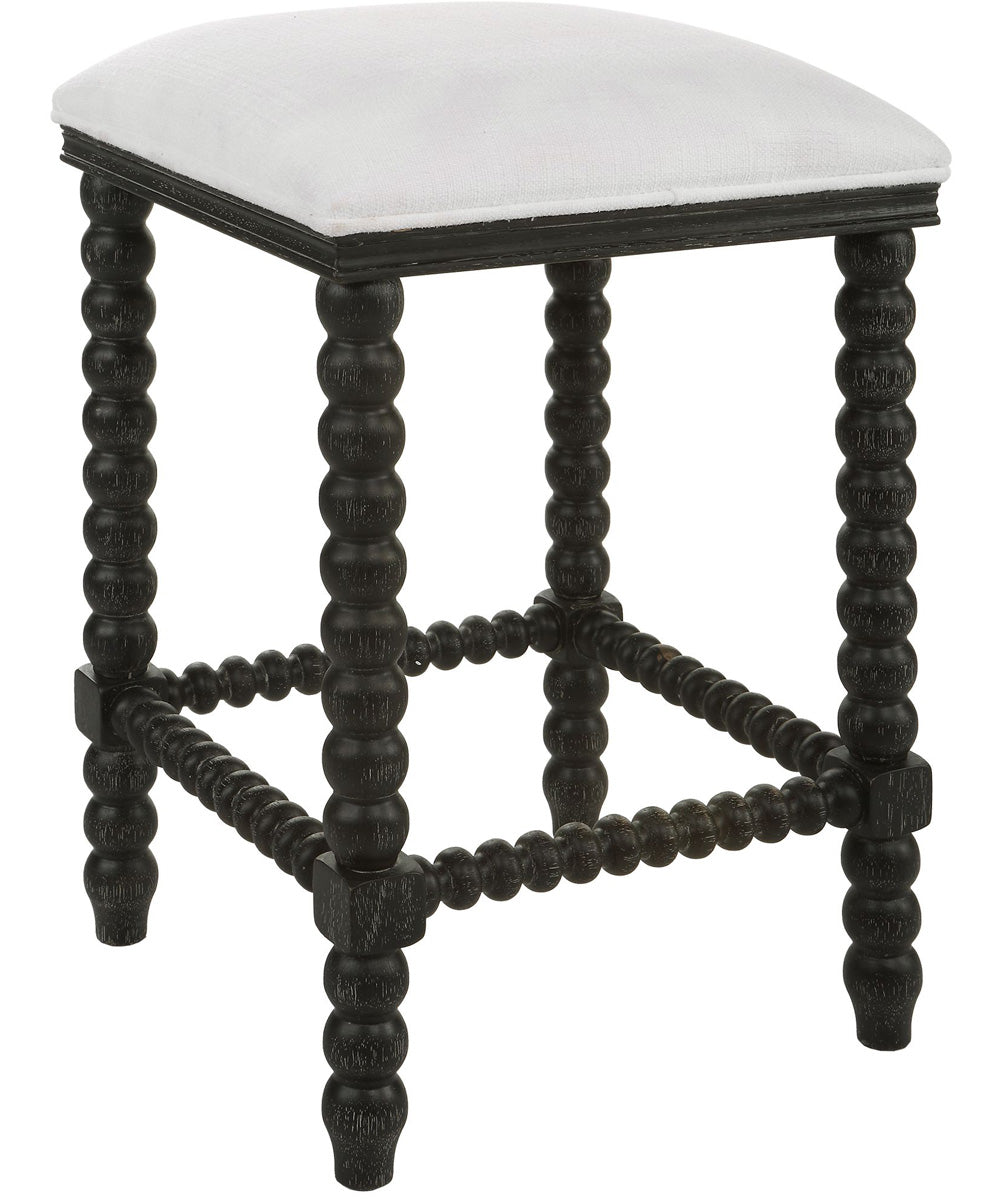 Pryce Black Backless Counter Stool