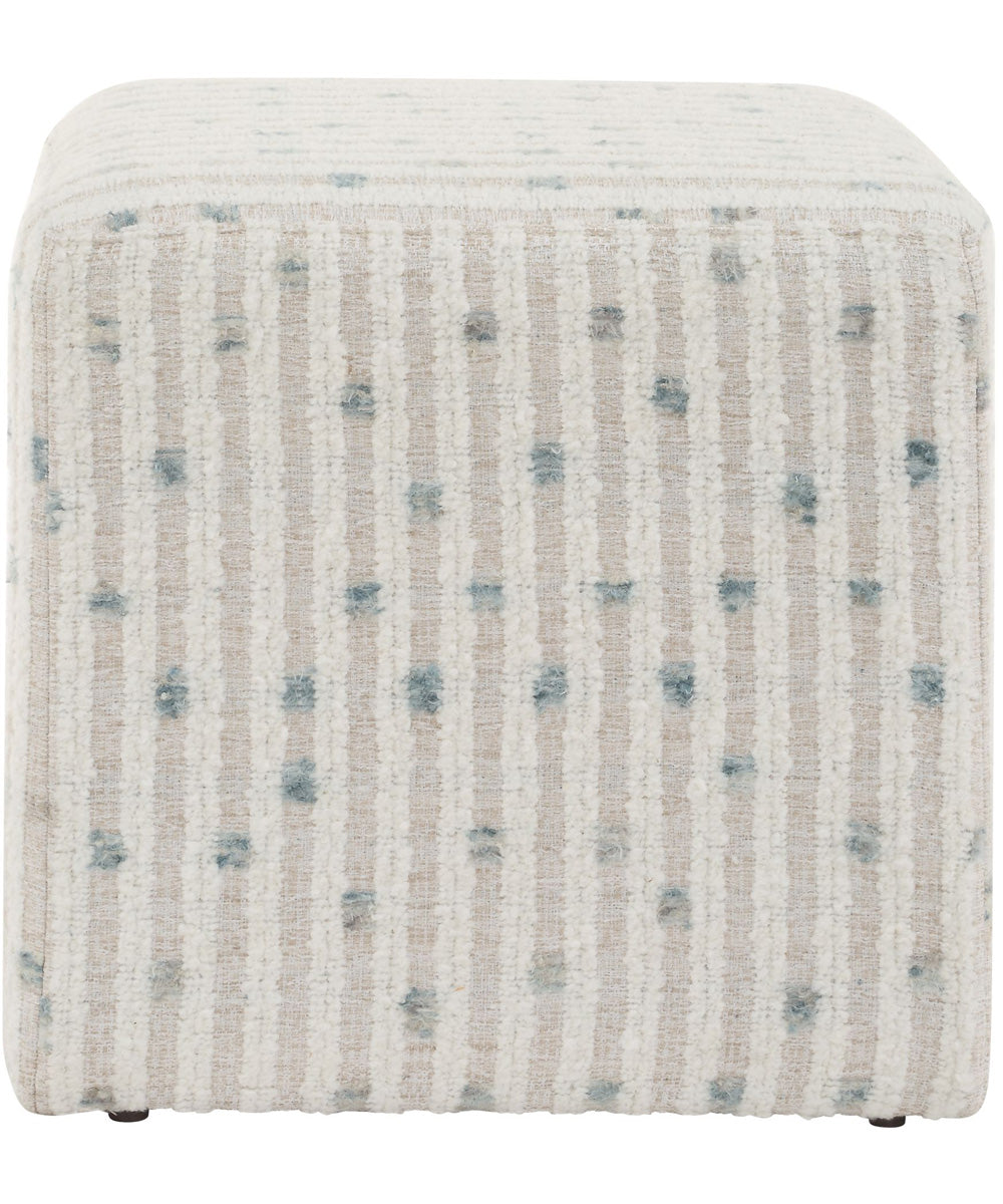 Joie White Chenille Ottoman
