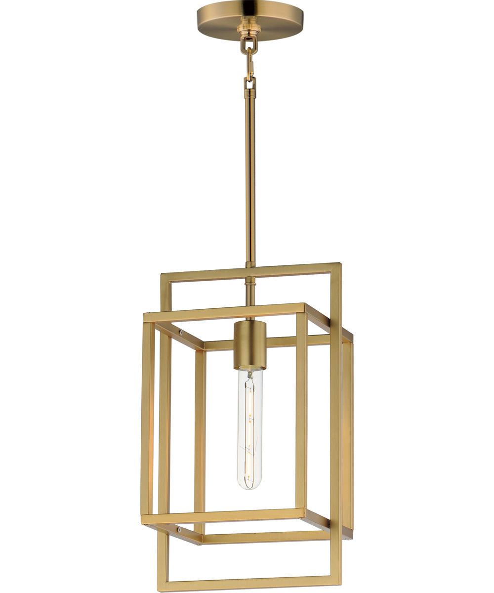 Gridline Single Pendant Natural Aged Brass