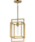 Gridline Single Pendant Natural Aged Brass