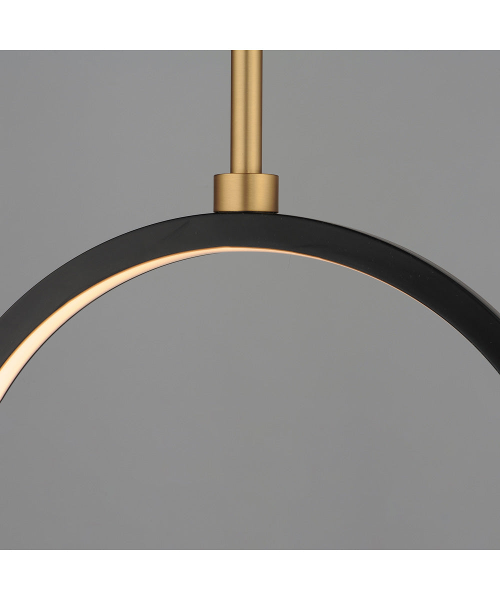 Hoopla 3-Light LED Pendant Black / Gold