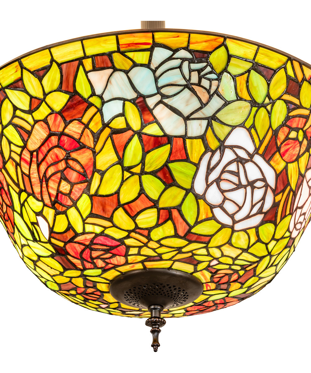 16" Wide Tiffany Rosebush Pendant