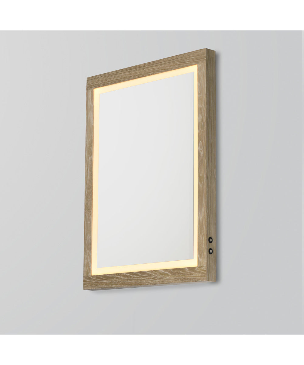 Sawyer 24 inchx32 inch Oak Framed LED Mirror Oak