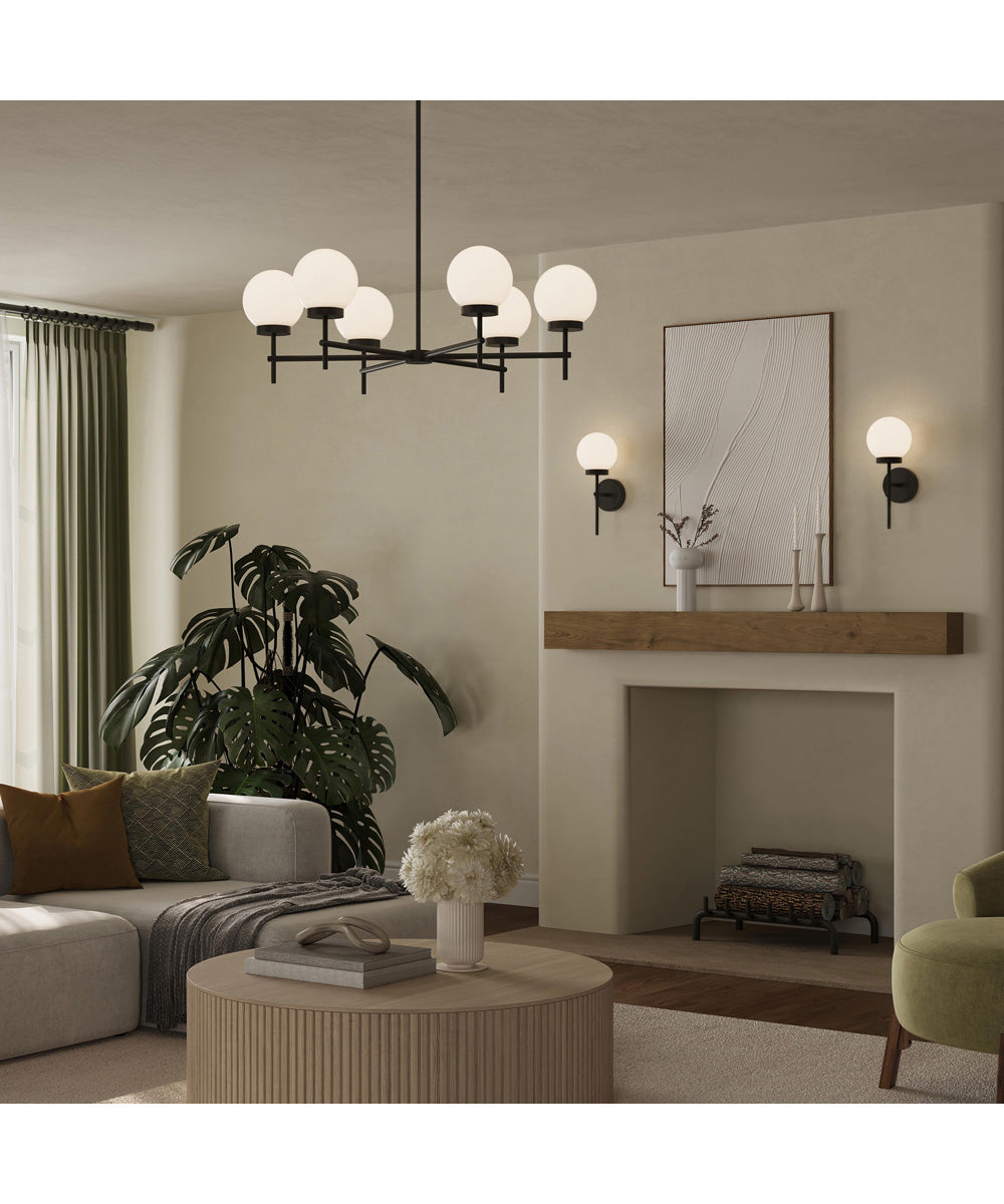 Rigsby 6-Light Medium Chandelier Matte Black