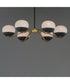 Lucerne 6-Light Chandelier Black / Natural Aged Brass