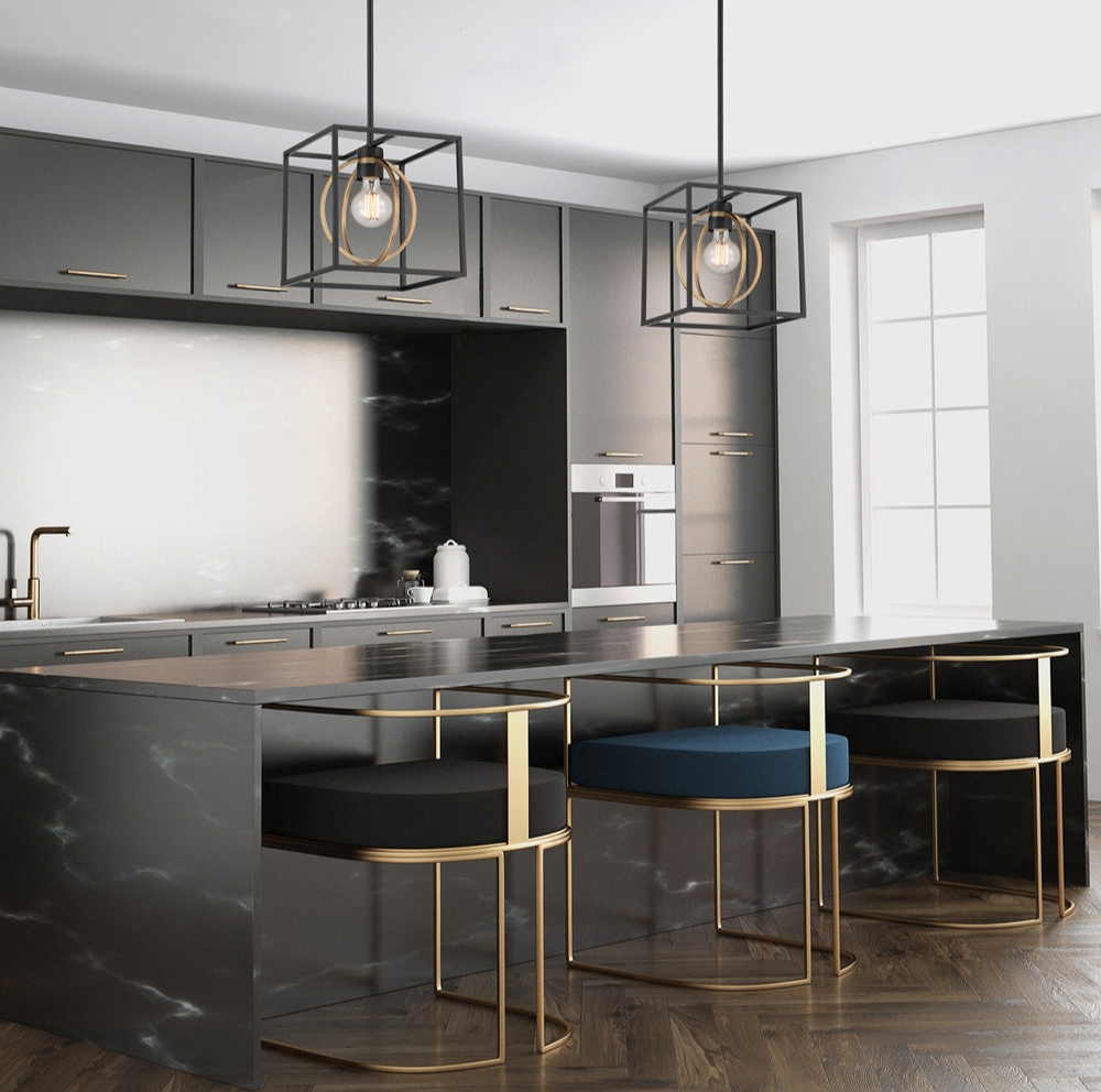 Kew Gardens 1 Light Pendant Matte Black