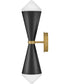Betty 2-Light Large Two Light Sconce in Black