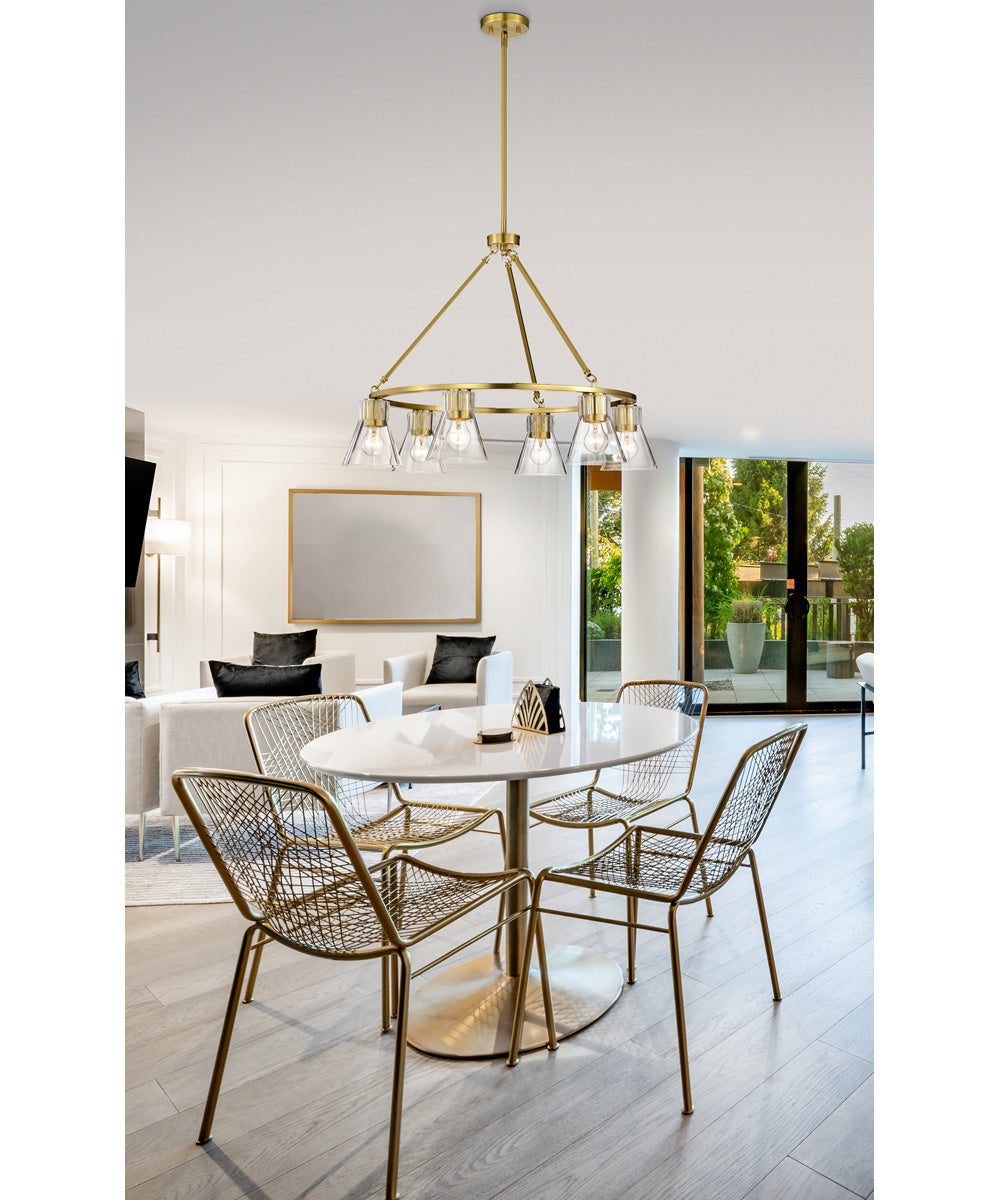 Gianna 6-Light Chandelier Vintage Brass