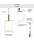 Mack 1-Light Pendant with Layered Glass Shade Brushed Nickel