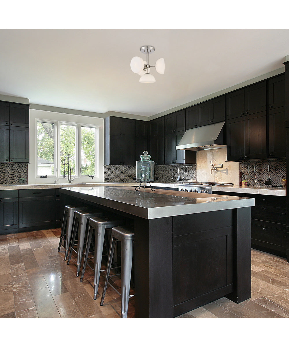 Zio 4 Light Chandelier Convertible Polished Nickel