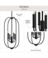 Reines 4-Light Foyer Pendant Matte Black