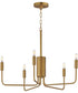 Abner 5-Light Chandelier Natural Aged Brass