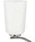 Adley 3-Light Etched White Glass Semi-Flush Convertible Light Brushed Nickel