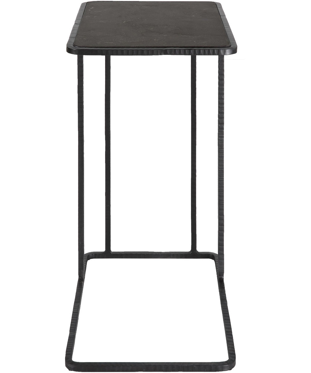 Cavern Stone & Iron Accent Table