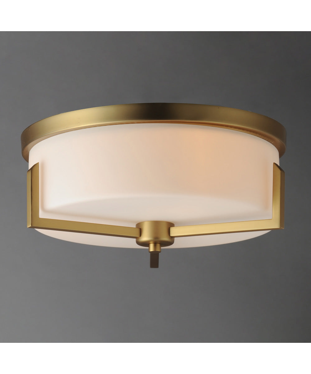 Dart 3-Light Flush Mount Natural Aged Brass