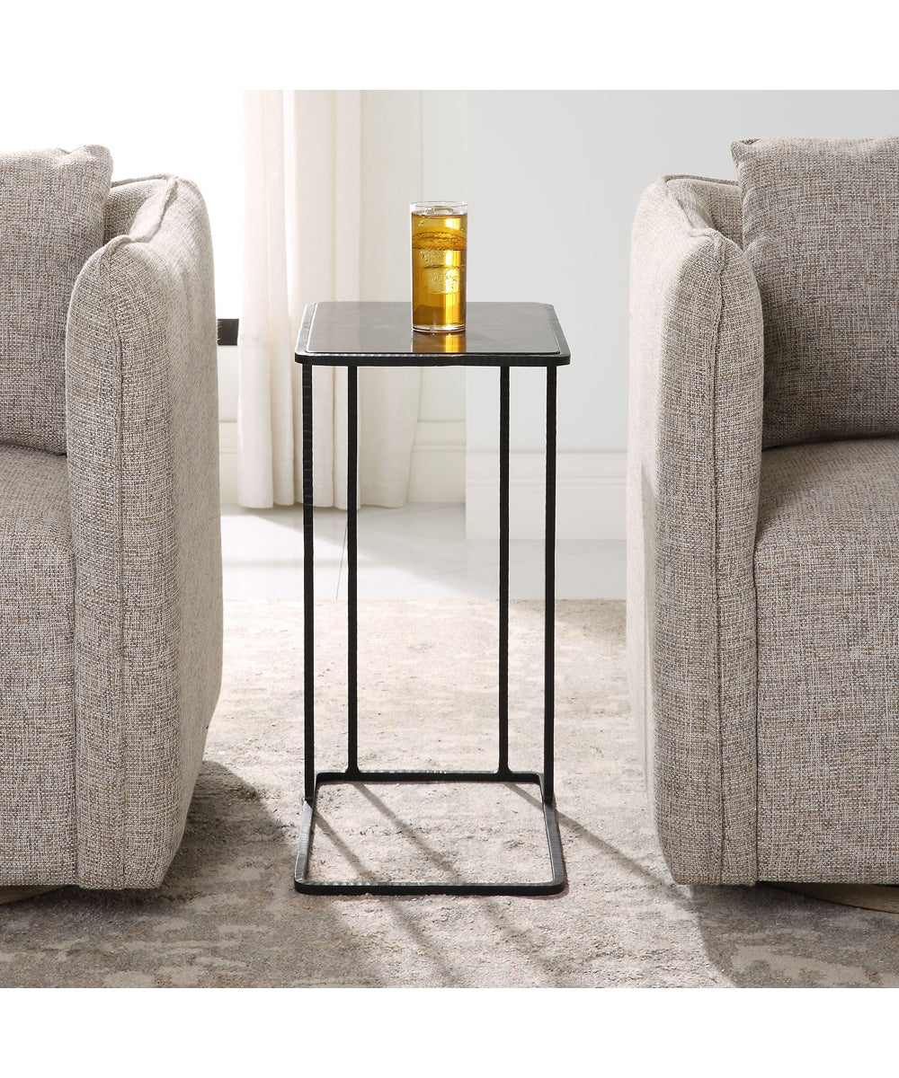Cavern Stone & Iron Accent Table