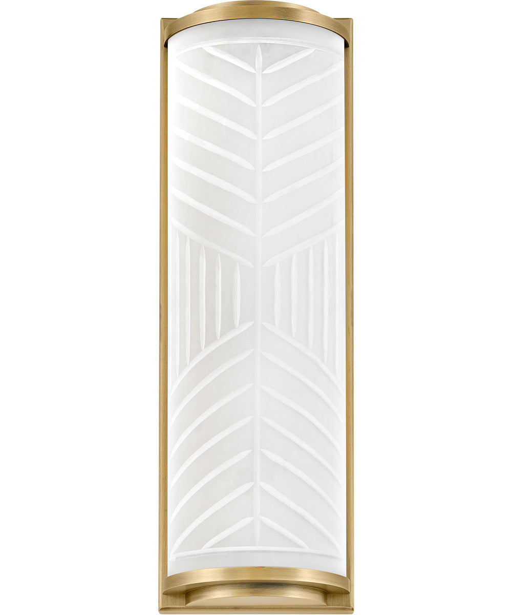 Devon LED-Light Medium Bath Sconce in Lacquered Brass