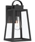 Hedry Medium Outdoor Wall Lantern with Clear Glass Panels Matte Black