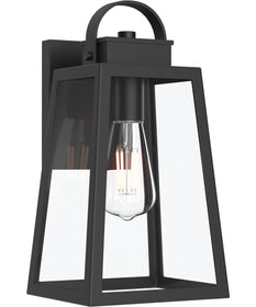 Hedry Medium Outdoor Wall Lantern with Clear Glass Panels Matte Black