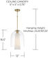 Liz 1-Light Pendant Aged Brass