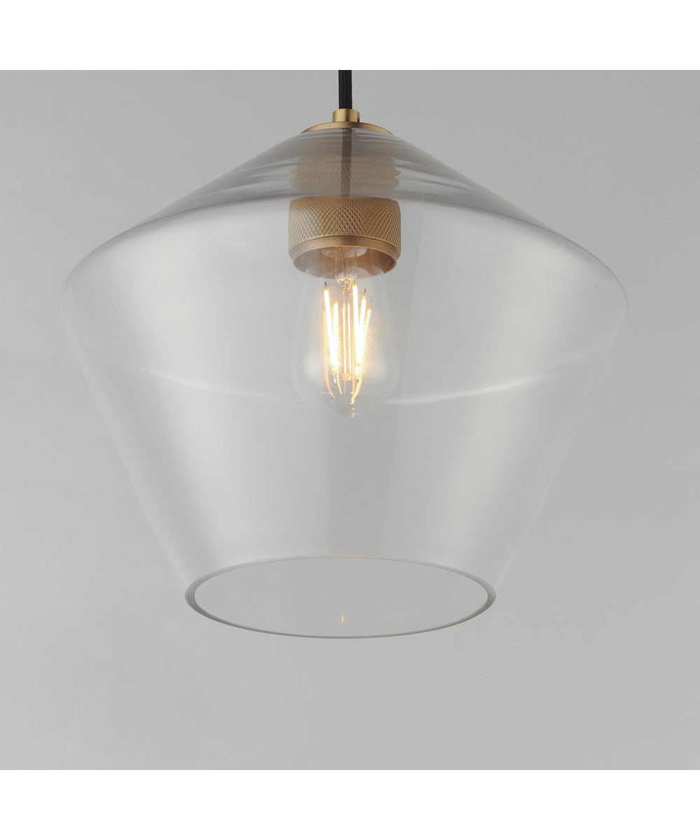 Geode Large Pendant Natural Aged Brass