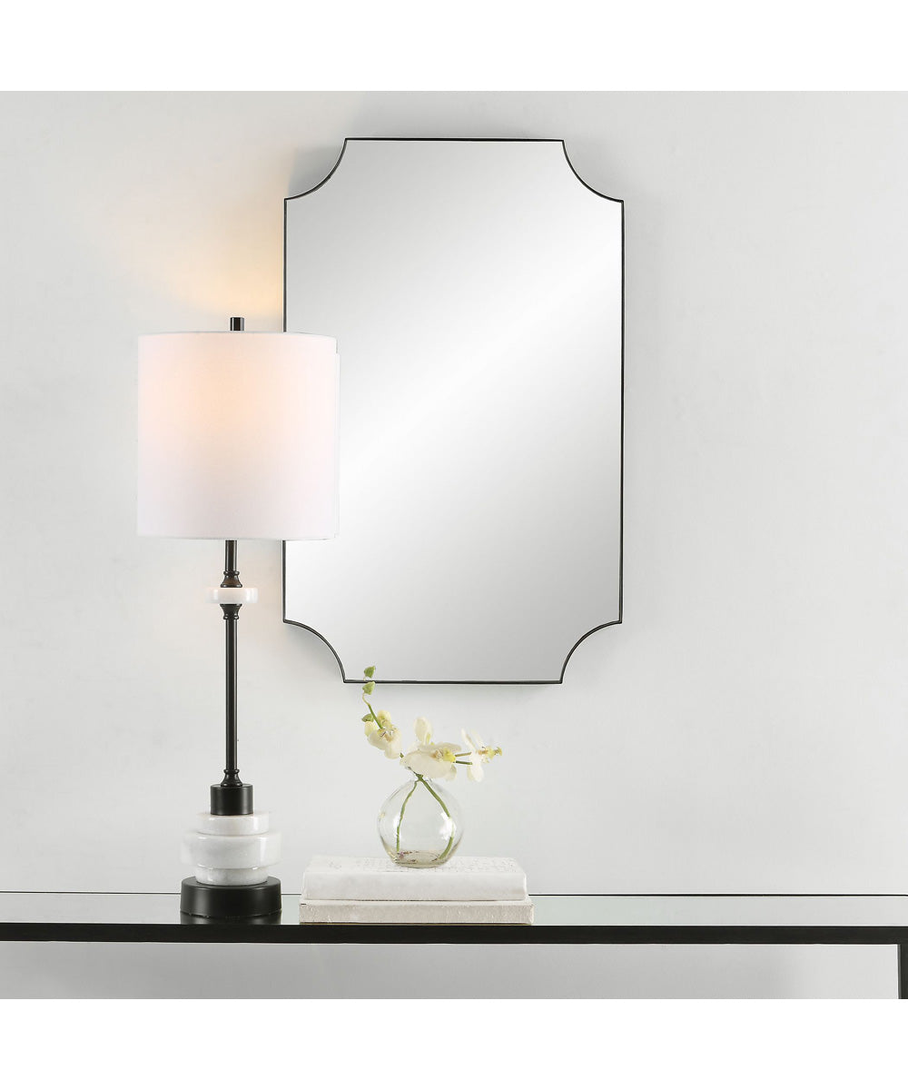 20x32" Wall Mirror in Satin Black