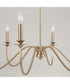 Weston 6-Light Chandelier Matte Brass