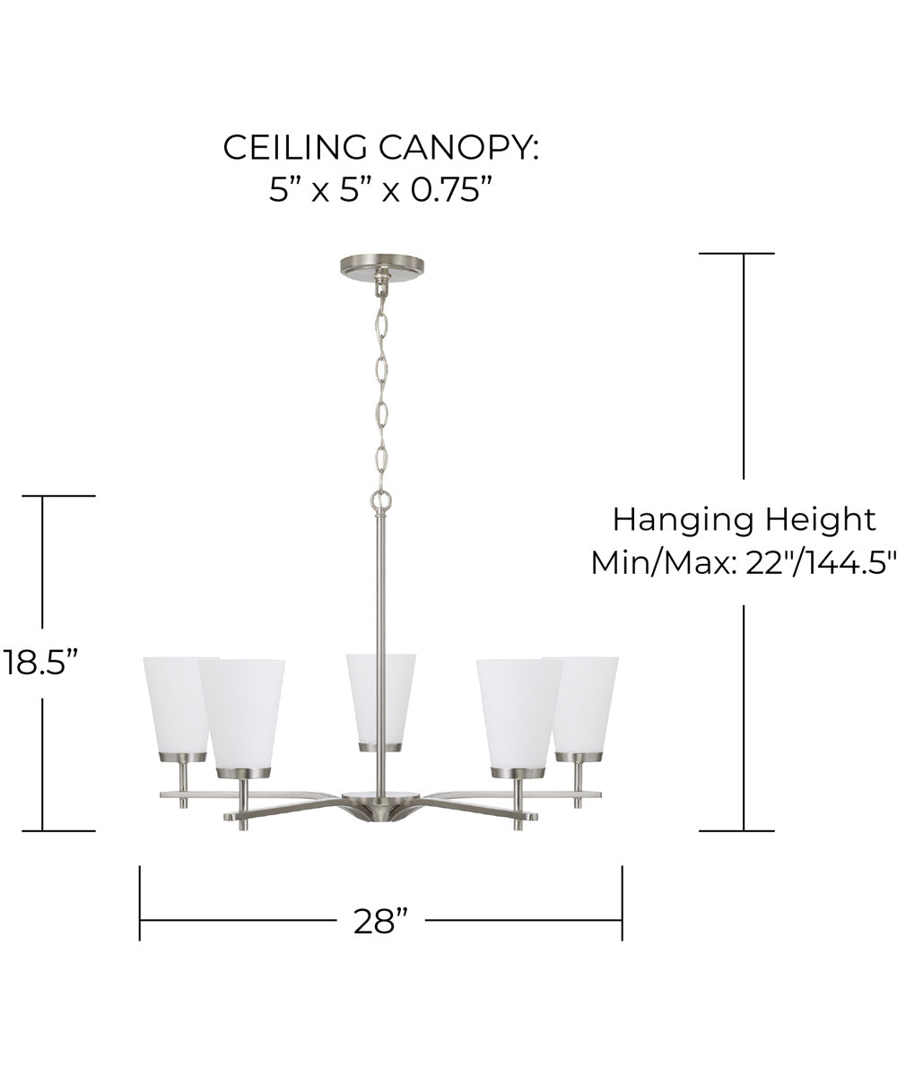 Drake 5-Light Chandelier Brushed Nickel