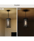 Shaw 17 Inch 1 Light Outdoor Pendant with Clear Glass Antique Bronze