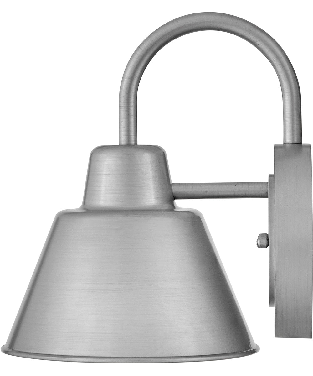 Wes 1-Light Small Gooseneck Barn Light in Antique Brushed Aluminum