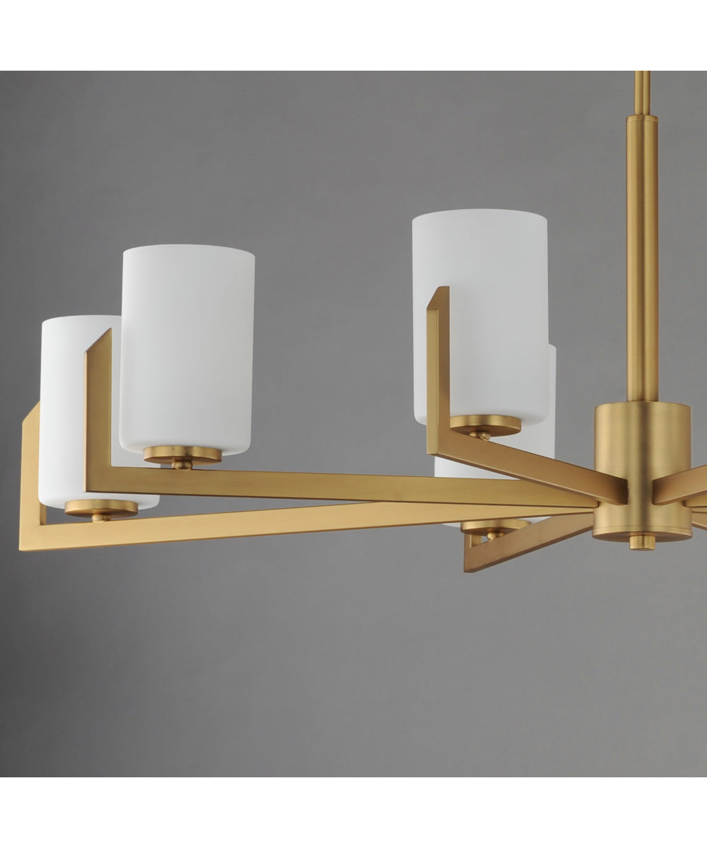 Dart 8-Light Chandelier Natural Aged Brass