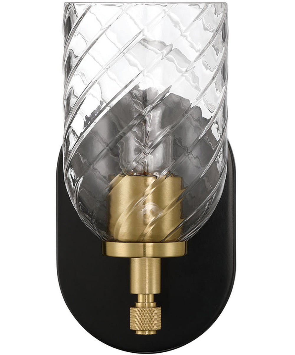 Council 1-Light Lighting Flat Black/Satin Brass