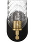 Council 1-Light Lighting Flat Black/Satin Brass