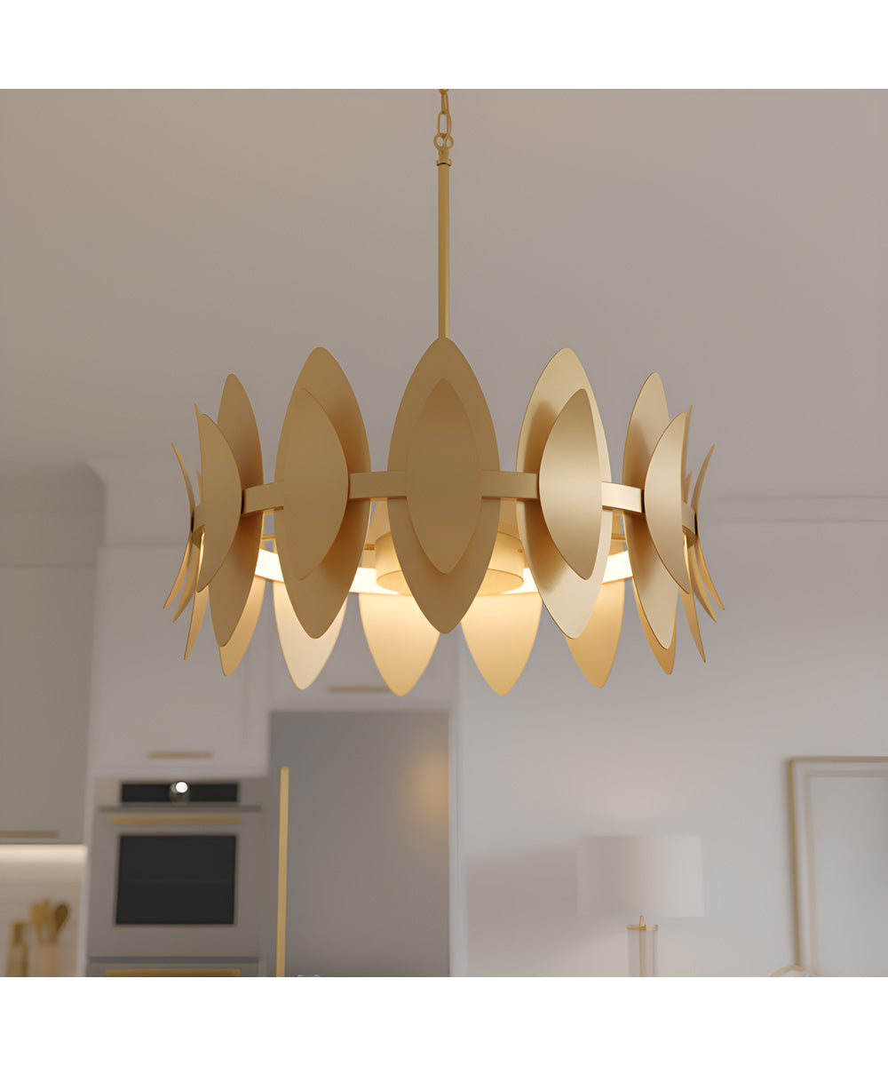 Hayley 6-light Pendant Gold Leaf