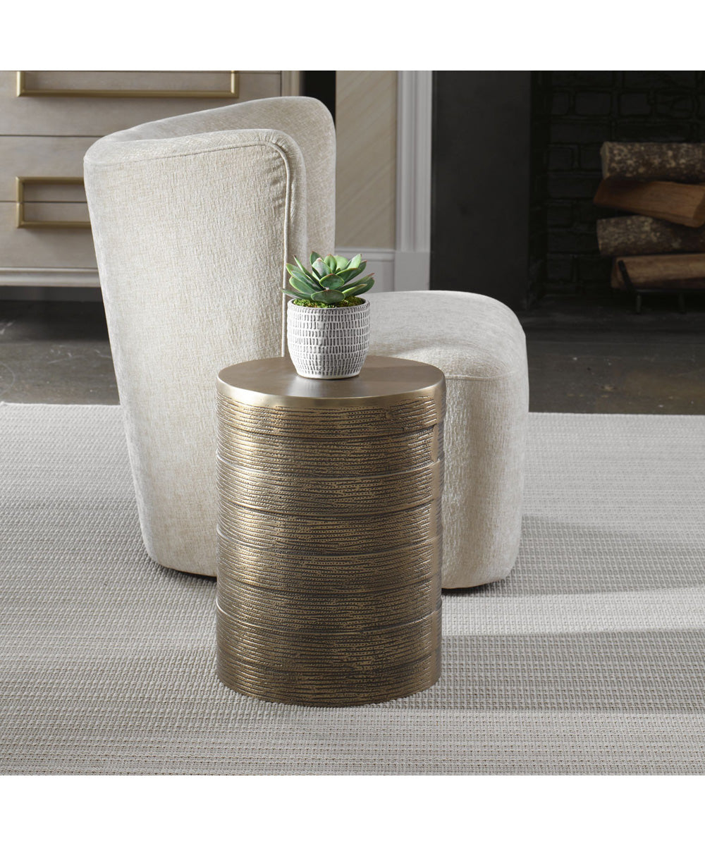 Odin Antique Brass Accent Table