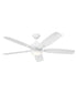 56" Tranquil 5-Blade Ceiling Fan White Finish with Integrated LED Light and Remote