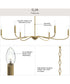 Ilia 6-Light Extra Large Chandelier Brushed Gold