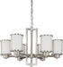28"W Odeon 6-Light Chandelier Brushed Nickel
